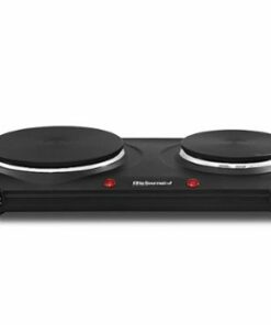 Elite Gourmet - Electric Double Cast Burner - Black