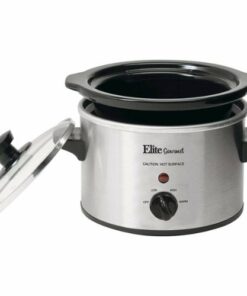 Elite Gourmet - 1.5Qt. Mini Slow Cooker - Stainless steel