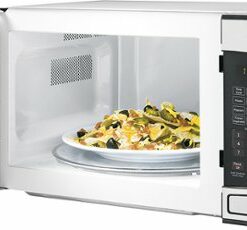 GE - 1.1 Cu. Ft. Mid-Size Microwave - Stainless steel
