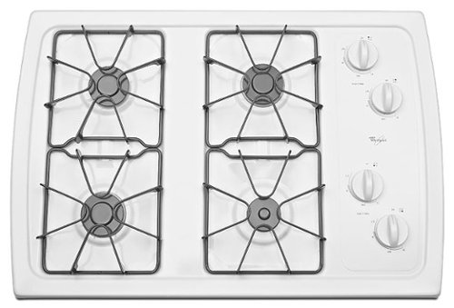 Whirlpool - 30" Built-In Gas Cooktop - White