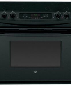 GE - 4.4 Cu. Ft. Self-Cleaning Drop-In Electric Range - Black 0