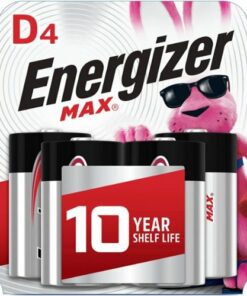 Energizer MAX D Batteries (4 Pack), D Cell Alkaline Batteries