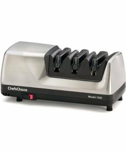 Chef'sChoice - 1520 AngleSelect DiamondHone Electric Knife Sharpener for 15 and 20-degree Knives 100% Diamond Abrasives - Gray