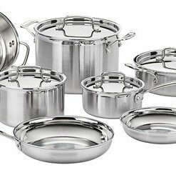 Cuisinart - MultiClad Pro 12-Piece Cookware Set - Steel