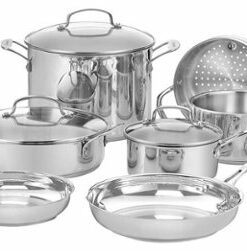 Cuisinart - Chef's Classic 11-Piece Cookware Set - Stainless-Steel