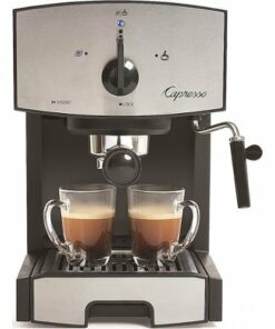 Capresso - EC50 Espresso Machine with 15 bars of pressure and Milk Frother - Stainless Steel