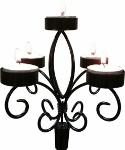 Epicureanist - Wine Bottle Candelabra - Black