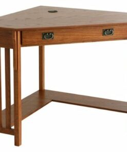 SEI Furniture - Patterson Corner Computer Desk - Mission Oak