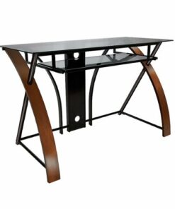 Twin Star Home - Computer Desk with Keyboard Tray - Espresso
