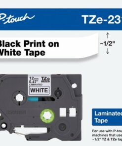 Brother - P-touch TZE-231 Laminated Label Tape - Black on White