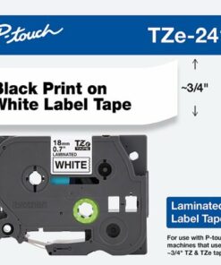 Brother - P-touch TZE-241 Laminated Label Tape - Black on White
