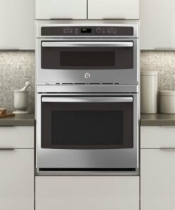 GE - 30" Single Electric Wall Oven with Built-In Microwave - Stainless steel