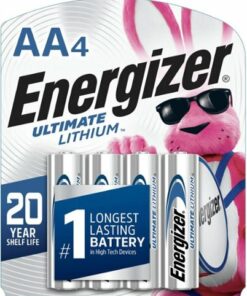 Energizer Ultimate Lithium AA Batteries (4 Pack), Double A Batteries