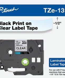Brother - P-touch TZE-131 Laminated Label Tape - Black on Clear