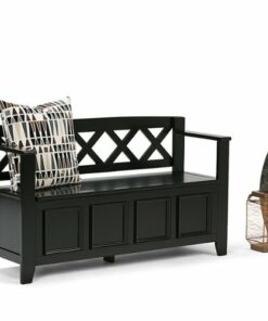 Simpli Home - Amherst Entryway Storage Bench - Black