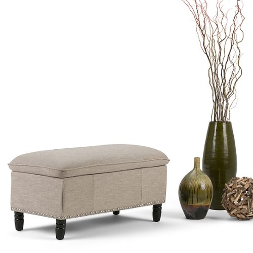 Simpli Home - Emily Storage Ottoman - Natural