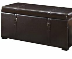 Simpli Home - Dorchester 5-Piece Rectangular Storage Ottoman Bench - Tanner's Brown