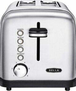 Bella - Classics 2-Slice Wide-Slot Toaster - Stainless Steel