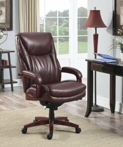 La-Z-Boy - Big & Tall Bonded Leather Executive Chair - Coffee Brown