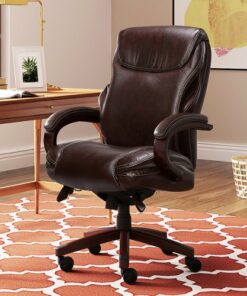 La-Z-Boy - Premium Hyland Executive Office Chair with AIR Lumbar Technology - Coffee Brown
