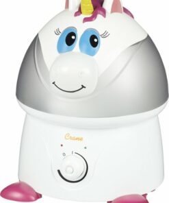 CRANE - 1 Gal. Adorable Ultrasonic Cool Mist Humidifier for Medium to Large Rooms up to 500 sq. ft. - Unicorn - White/Pink