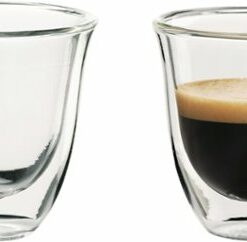 De'Longhi - 2-Oz. Espresso Cups (2-Pack) - Glass/Transparent