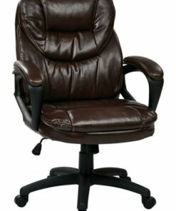 Office Star Products - Faux Leather Manager's Chair - Chocolate