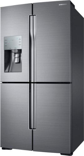 Samsung - 28.1 Cu. Ft. 4-Door Flex French Door  Fingerprint Resistant Refrigerator - Stainless steel