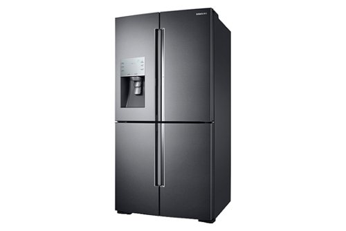 Samsung - 27.8 Cu. Ft. 4-Door Flex French Door Fingerprint Resistant Refrigerator with Food ShowCase - Black Stainless Steel
