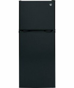 GE - 11.6 Cu. Ft. Top-Freezer Refrigerator - Black