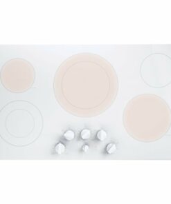 GE - 36" Electric Cooktop - White on White