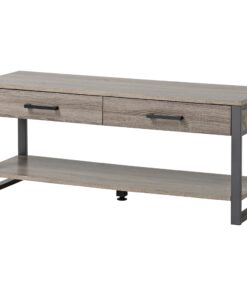 Homestar - 2-Drawer 1-Shelf entry way bench - warm reclaimed wood
