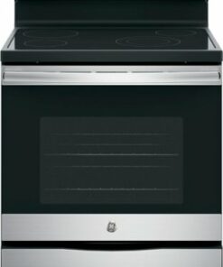 GE - 5.3 Cu. Ft. Freestanding Electric Range with Manual Cleaning - Stainless steel