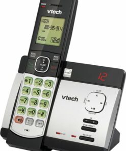VTech - CS5129 DECT 6.0 Expandable Cordless Phone System with Digital Answering System - Black; Silver