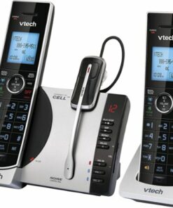 VTech - DS6771-3 DECT 6.0 Expandable Cordless Phone System with Digital Answering System - Black; Silver