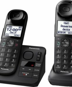 Panasonic - KX-TGL432B DECT 6.0 Expandable Cordless Phone System with Digital Answering System - Black