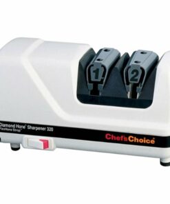Chef'sChoice - 320 FlexHone Professional Compact Electric Knife Sharpener with Diamond Abrasives & Precision Angle Control - White