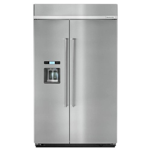 KitchenAid - 29.5 Cu. Ft. Side-by-Side Built-In Refrigerator - Stainless steel 1