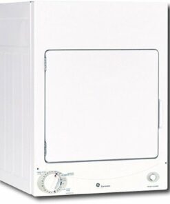 GE - 3.6 Cu. Ft. Stackable Electric Dryer - White on White