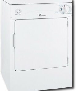 GE - 3.6 Cu. Ft. Stackable Electric Dryer with Portable - White