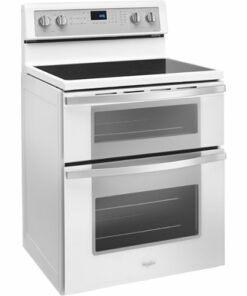Whirlpool - 6.7 Cu. Ft. Self-Cleaning Freestanding Double Oven Electric Convection Range - Ice white