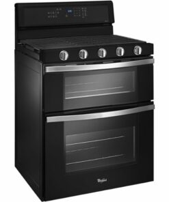 Whirlpool - 6.0 Cu. Ft. Self-Cleaning Freestanding Double Oven Gas Convection Range - Black ice