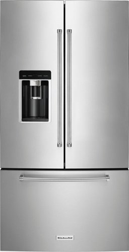 KitchenAid - 23.8 Cu. Ft. French Door Counter-Depth Refrigerator - Stainless steel