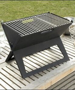 Fire Sense - Notebook Charcoal Grill - Black