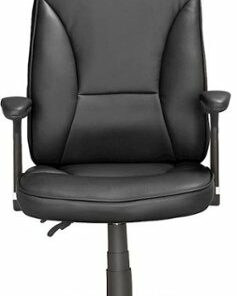 CorLiving - Workspace 5-Pointed Star Foam Leatherette Chair - Black