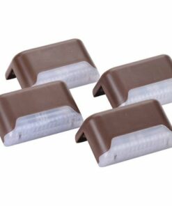 MAXSA Innovations - Solar Deck Light - 4 Pack - Brown