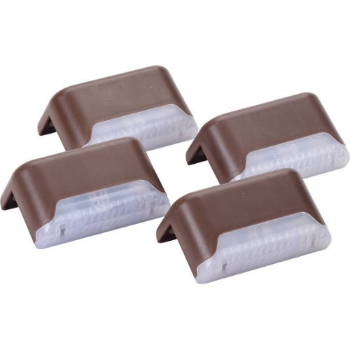 MAXSA Innovations - Solar Deck Light - 4 Pack - Brown