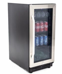 Avanti - Beverage Center, 72 Can Capacity - Stainless Steel with Black Cabinet