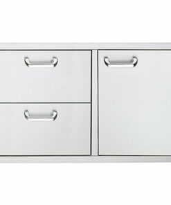 Sedona By Lynx - 36" Double Drawer and Access Door Combo for Outdoor Kitchen - Silver
