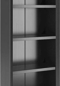 CorLiving - Quadra 3-Shelf Bookcase - Black